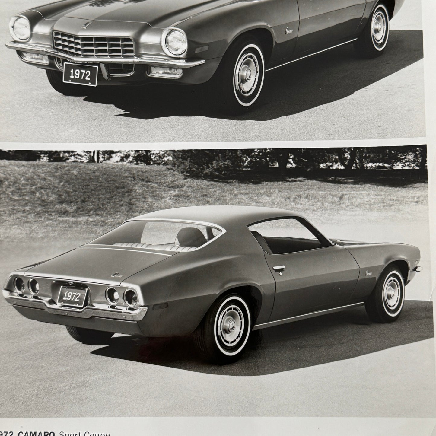 1972 Chevrolet Camaro Sport Coupe Factory Press Photo Photograph Print Vintage
