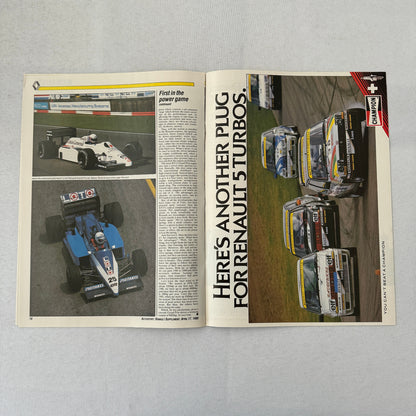 1986 Renault Racing Autosport Supplement Formula One F1 Renault 5GT Turbo ELF +
