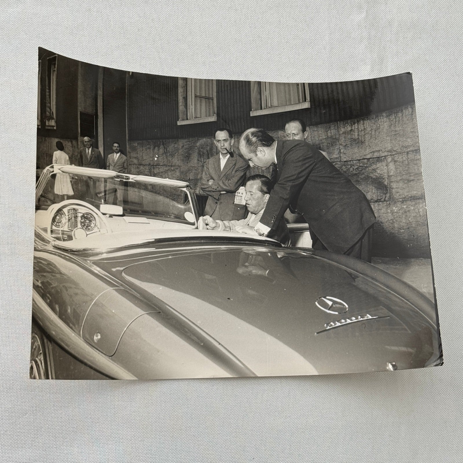 Juan Manuel Fangio Mercedes 300 SL Roadster Italian Press Photo Photograph 1958