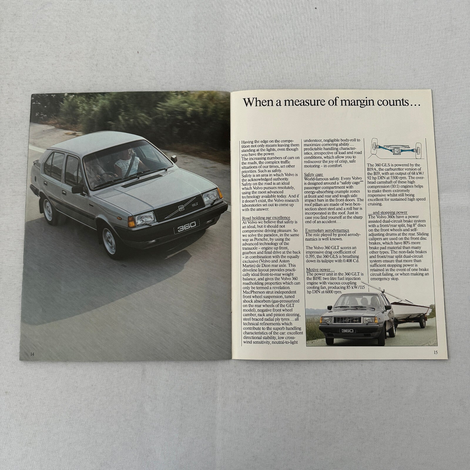 Volvo 360 Car Sales Brochure Catalog Advertising UK Market