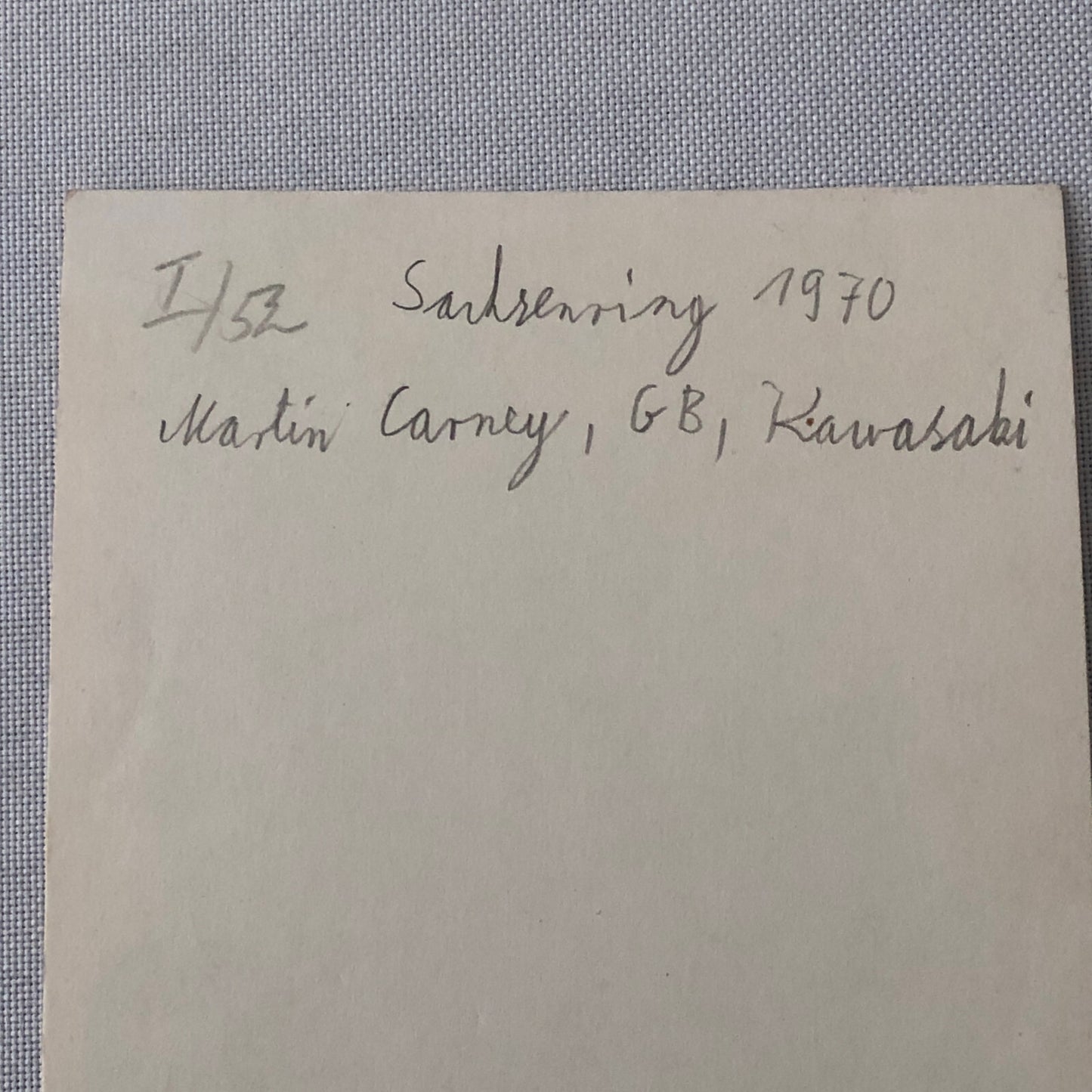 Vintage Motorcycle Racing Photo photograph Rider Gilberto Parlotti 1971