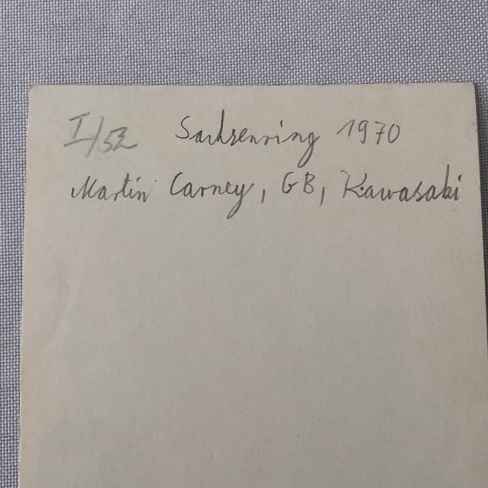 Vintage Motorcycle Racing Photo photograph Rider Gilberto Parlotti 1971