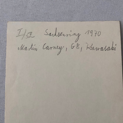 Vintage Motorcycle Racing Photo photograph Rider Gilberto Parlotti 1971