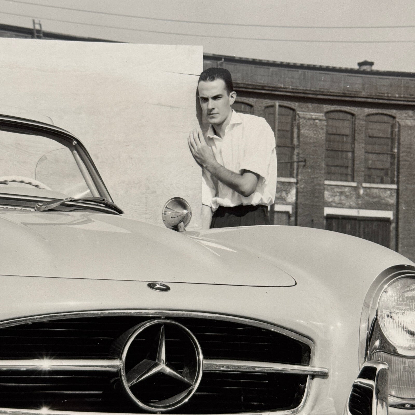Mercedes Benz 300 SL Roadster Car Photo Photograph Vintage Print Mercedes 300SL