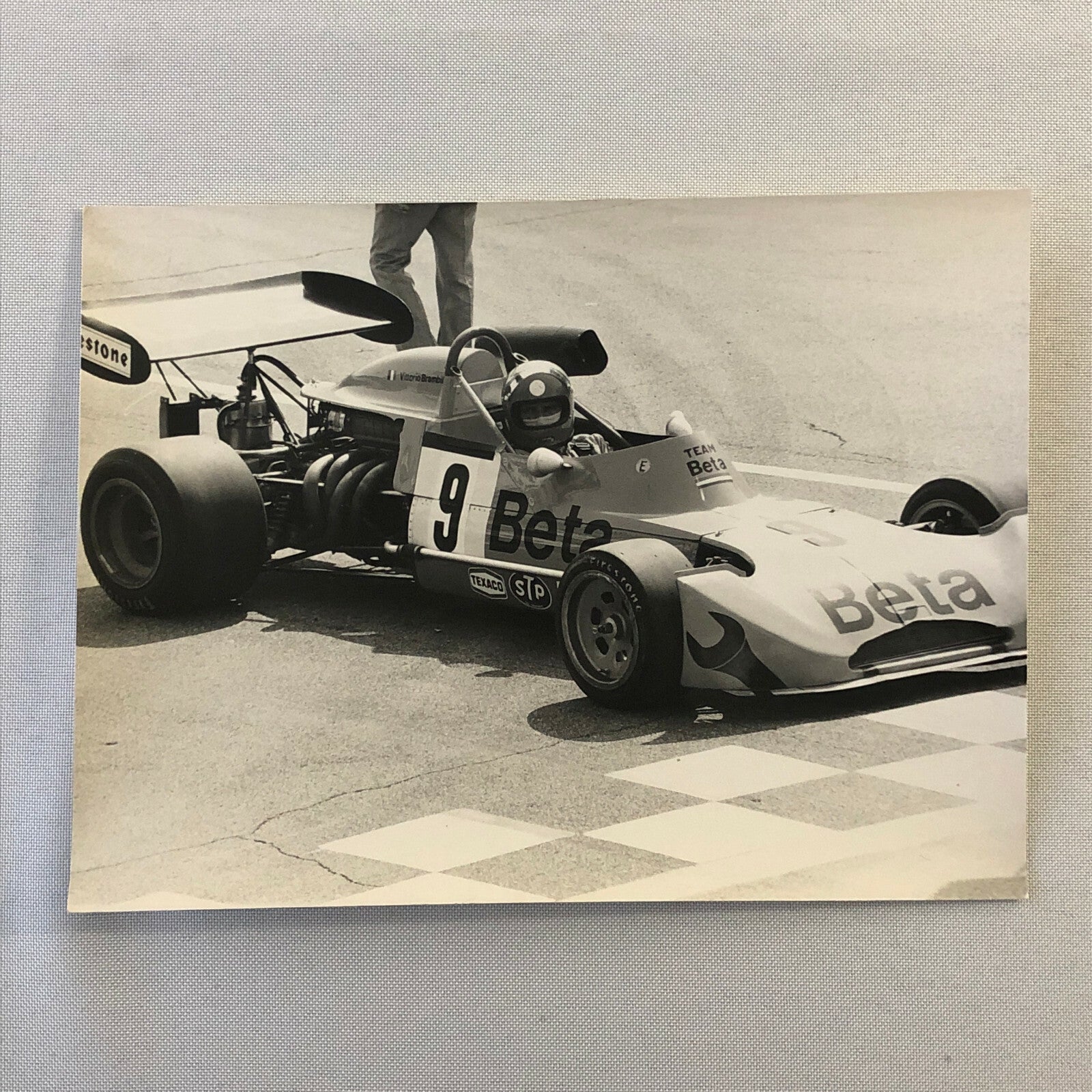 Vintage Racing Car Photo Photograph Print Team Beta Tag 209