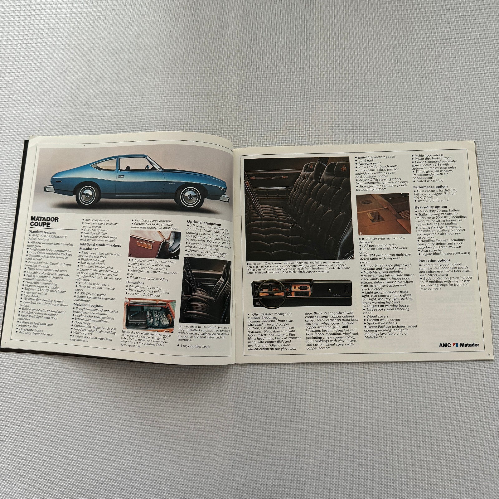 1974 AMC Car Sales Brochure Catalog Matador Gremlin Hornet Javelin Ambassador