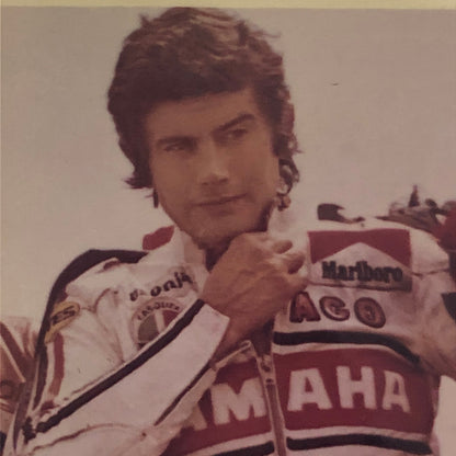 Vintage Motorcycle Racing Photo photograph Snapshot Giacomo Agostini Yamaha