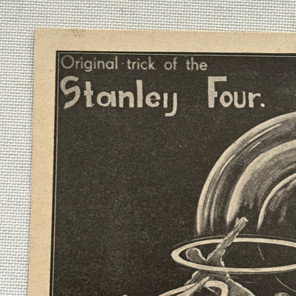 Vintage Circus Acrobat Balancing Act Acrobat Advertising Card Image Stanley Four