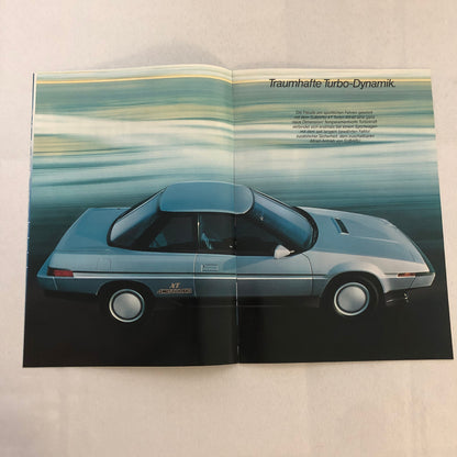 Subaru XT Turbo Car Sales Brochure Catalog Advertising German Text