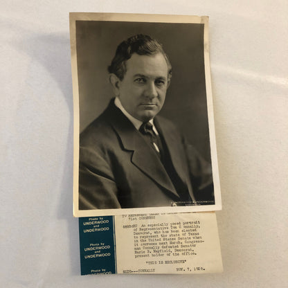 Press Photo Photograph US Senator Democrat Tom Connally Texas 1928