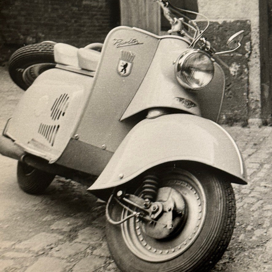 Vintage Scooter Photo Photograph Print Unidentified