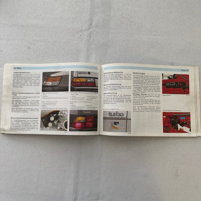 1990 Saab 900 Owners Manual Instruction Guide Book Saab SPG Turbo GERMAN