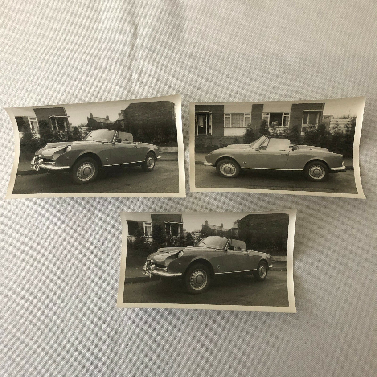 Vintage Alfa Romeo Convertible Photo Photograph Print Lot of 19 w/ Negatives 