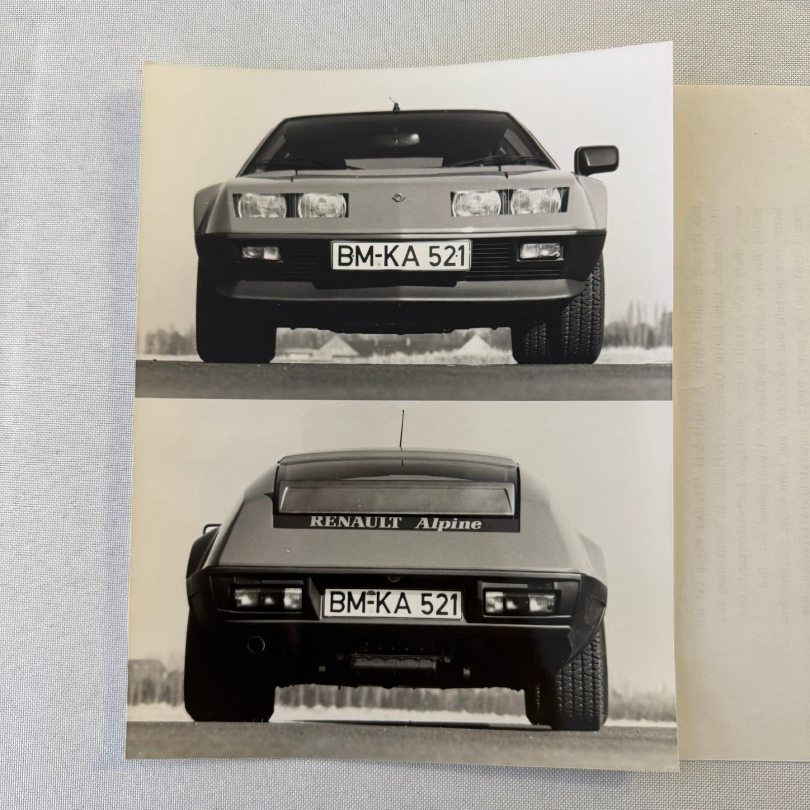 1981 Renault Alpine A310 V6 Car Press Kit Brochure Photos Vintage GERMAN TEXT