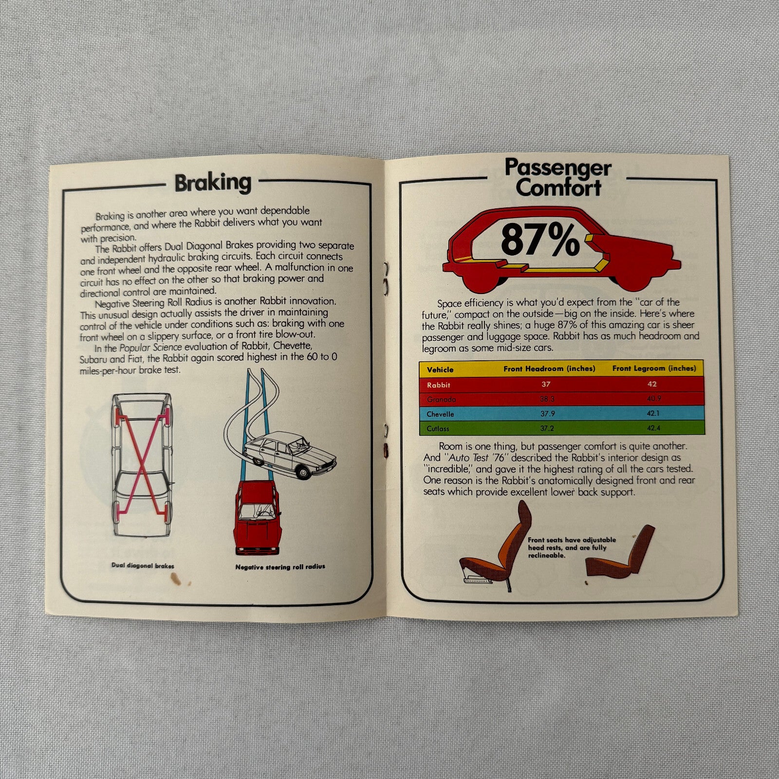 Volkswagen VW Rabbit Car Sales Brochure Catalog Canadian 1977 Campmobile Bus