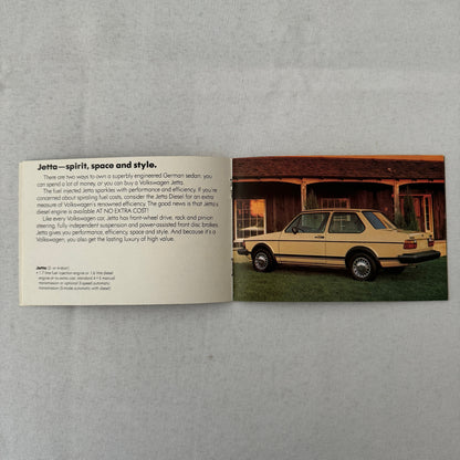Volkswagen VW Car Sales Brochure Catalog Rabbit GTI Scirocco Vanagon Camper +