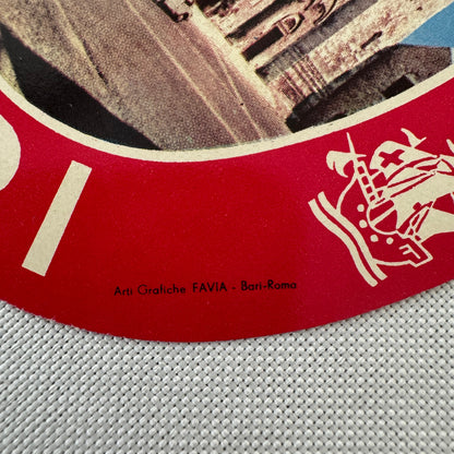 Vintage Hotel Travel Luggage Label Palace Hotel Bari Italy Italian