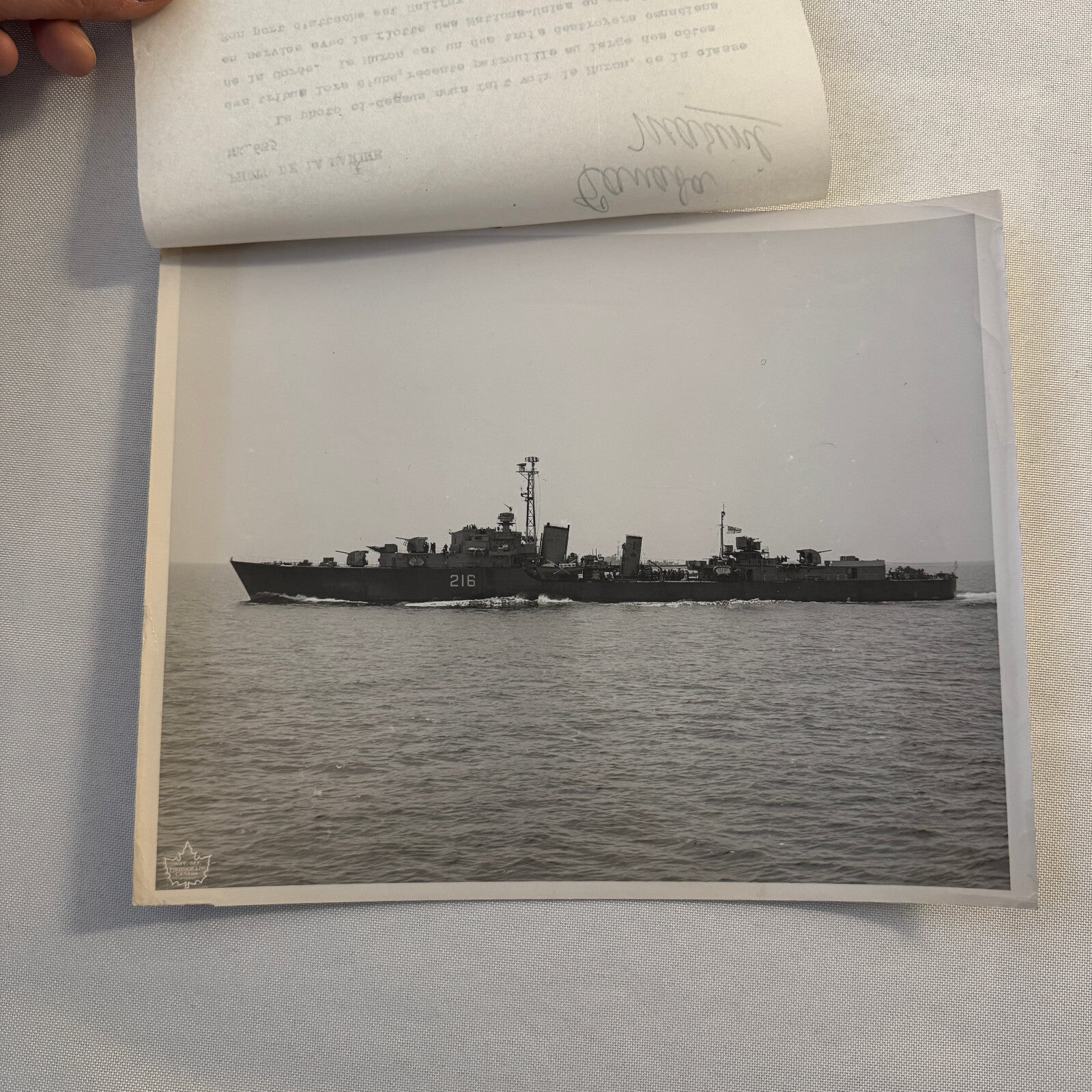 Royal Canadian Navy Huron Destroyer Military Ship Press Photo Photograph 1951