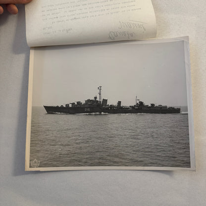 Royal Canadian Navy Huron Destroyer Military Ship Press Photo Photograph 1951
