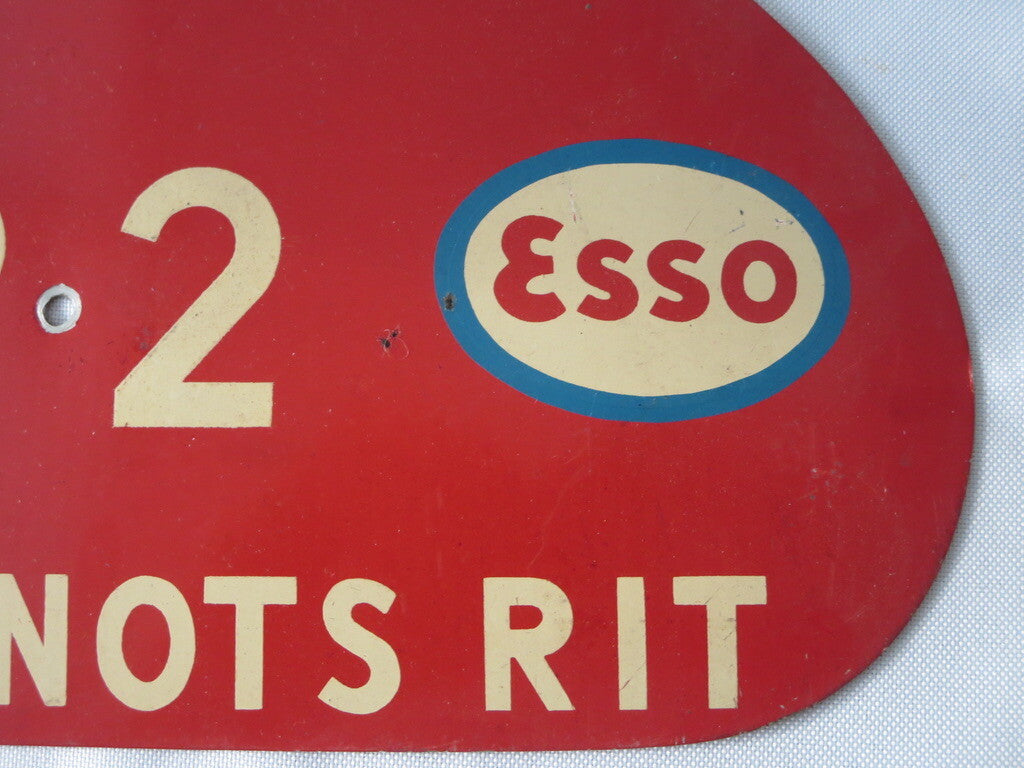 1965 Hots Knots Rit Holland Car Rally Participant Plate Esso Advertising #92