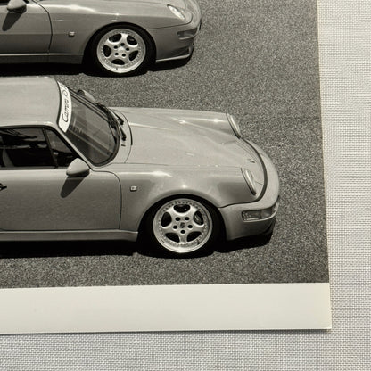 1994 Porsche 911 Carrera RS 3.8 and 968 Turbo S Factory Photo Photograph Print