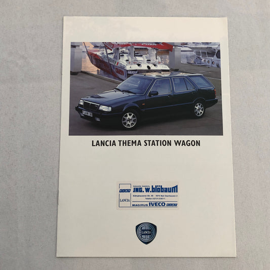 Lancia Thema Station Wagon Car Sales Brochure Catalog German