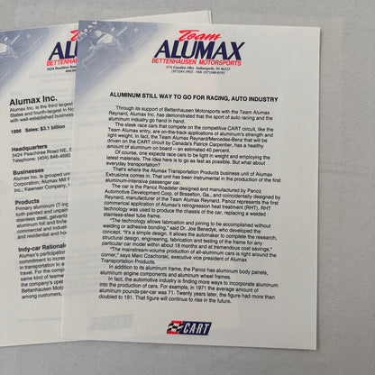 Bettenhausen Alumax Racing Press Kit Brochure 1997 CART Patrick Carpentier