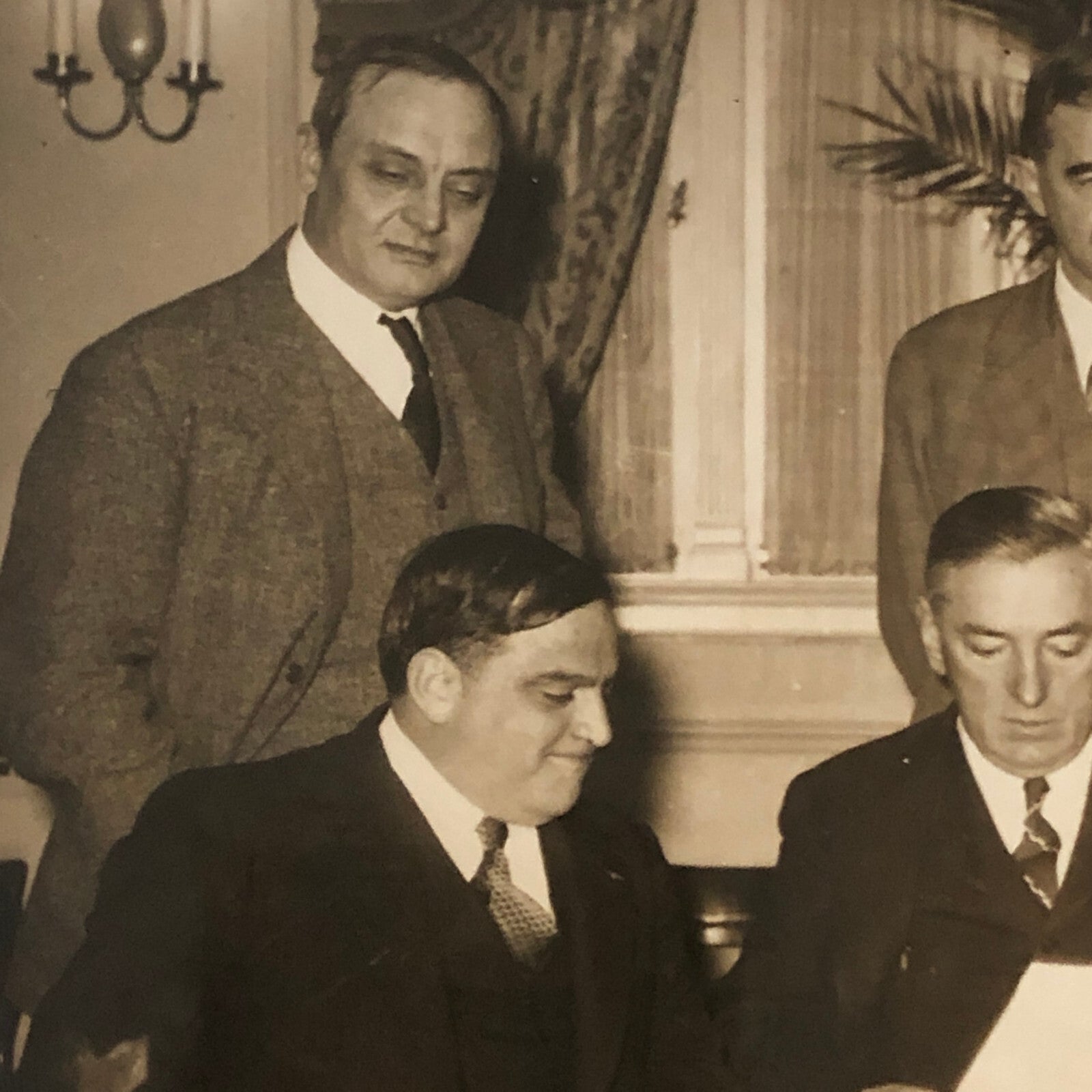 Press Photo Photograph Mayors Discuss Federal Relief Underwood & Underwood