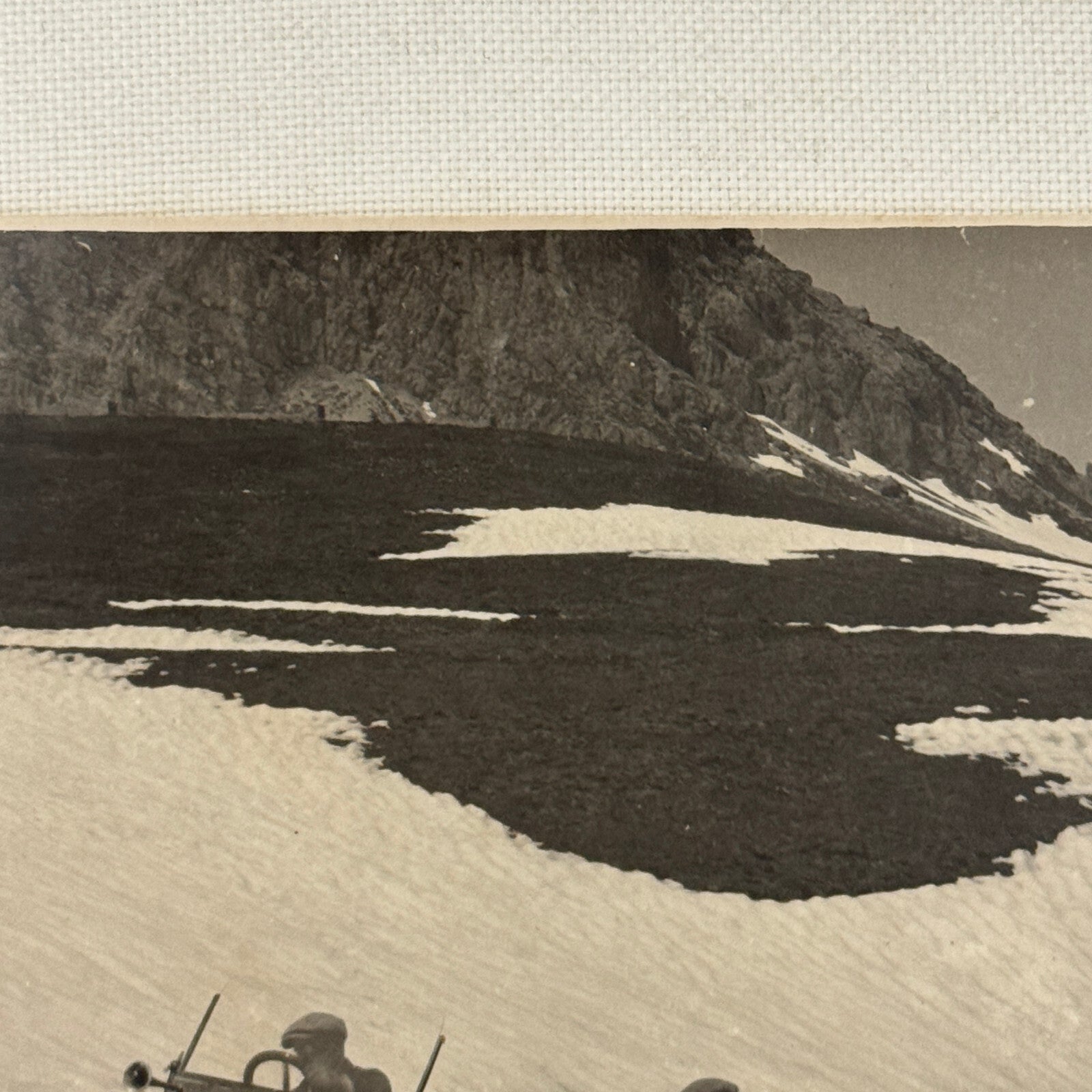 Antique Car Automobile Mountain Snow Italian Real Photo Postcard RPPC Photograph