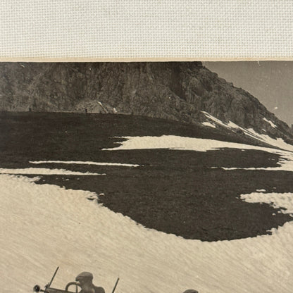 Antique Car Automobile Mountain Snow Italian Real Photo Postcard RPPC Photograph