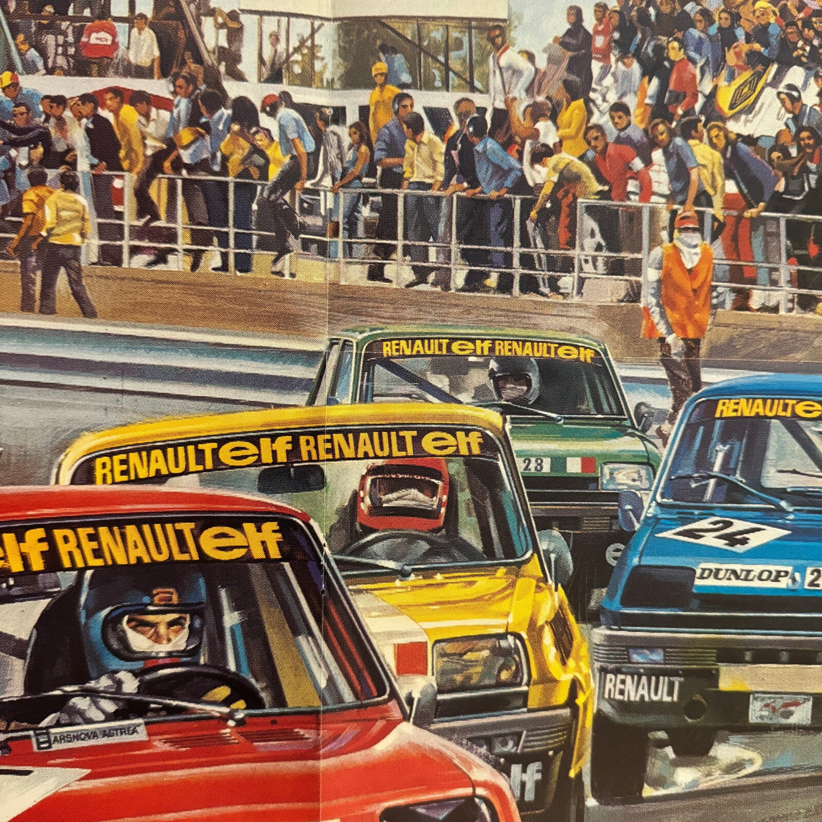 Renault 5 ELF Racing Poster Vintage Monza 1976 Italian