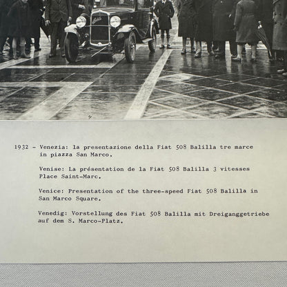 Fiat 508 Balilla Car Press Photo Photograph Print