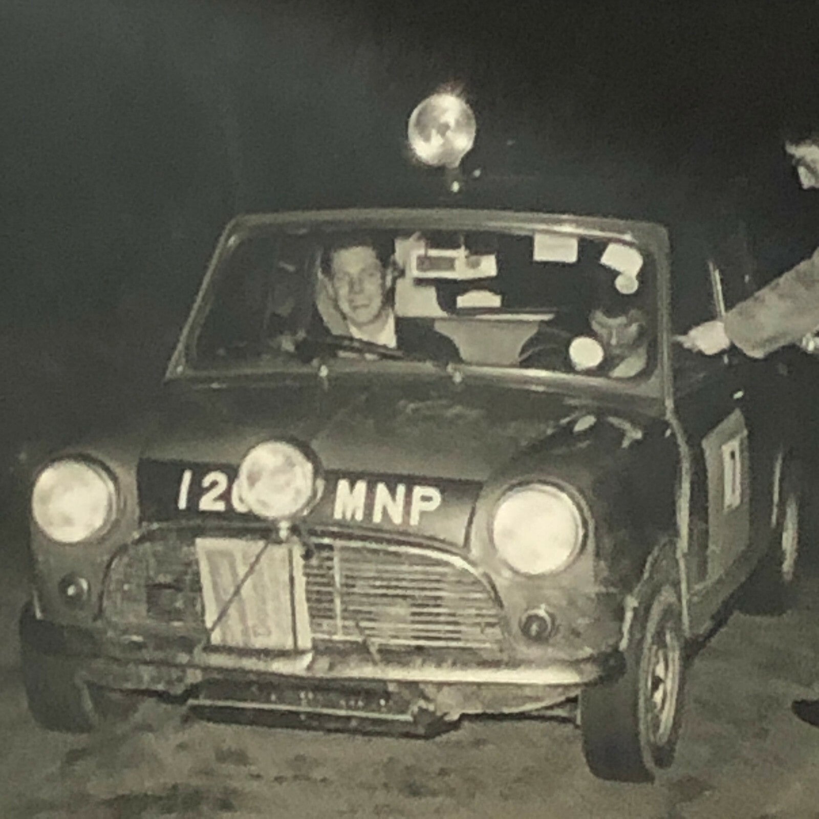 Vintage MINI Racing Car Photo Photograph Print - Rally Rallye Car ? 