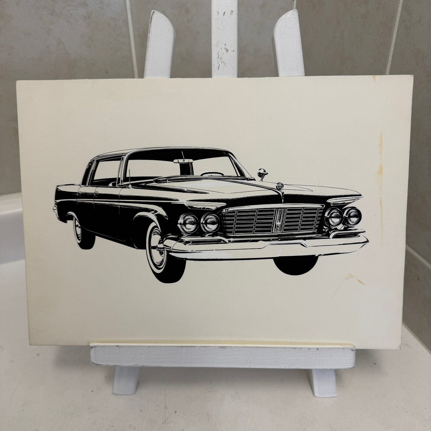 Chrysler Imperial Illustration Art Drawing Hand Drawn Robert Preis Vintage