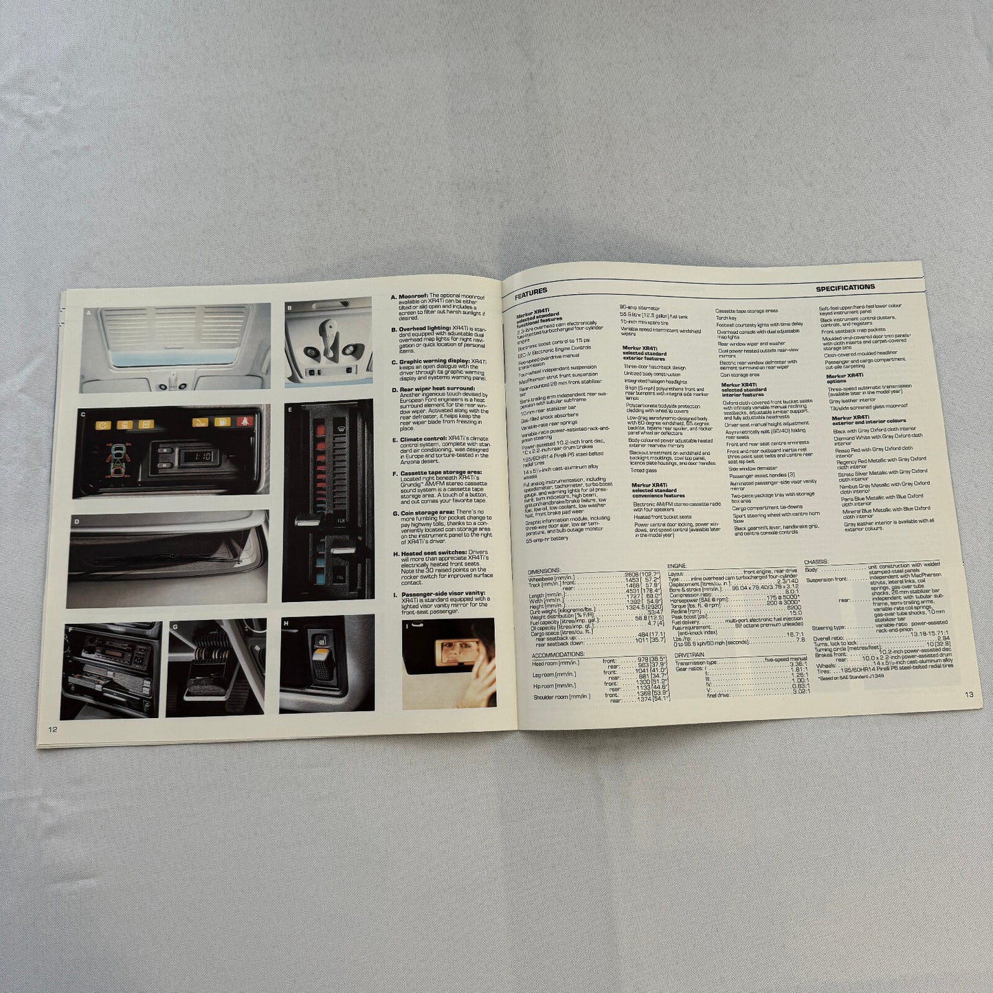 Merkur XR4Ti Car Sales Brochure Catalog Advertising Ford Canadian Market 1985