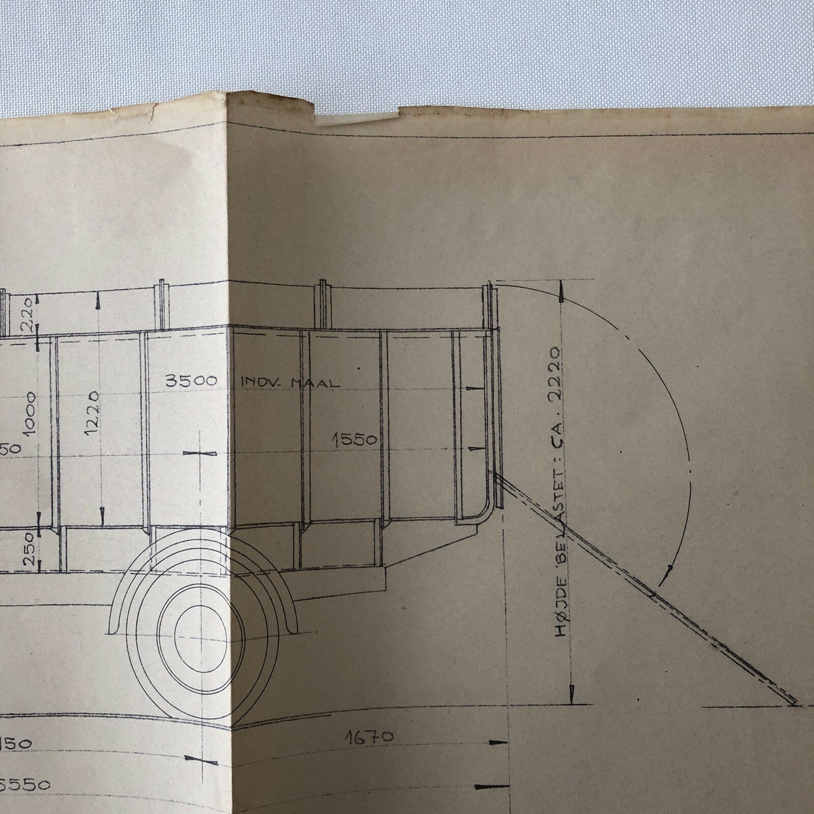 1936 Coachbuilder Truck Design Blueprint Rendering Blue Print 