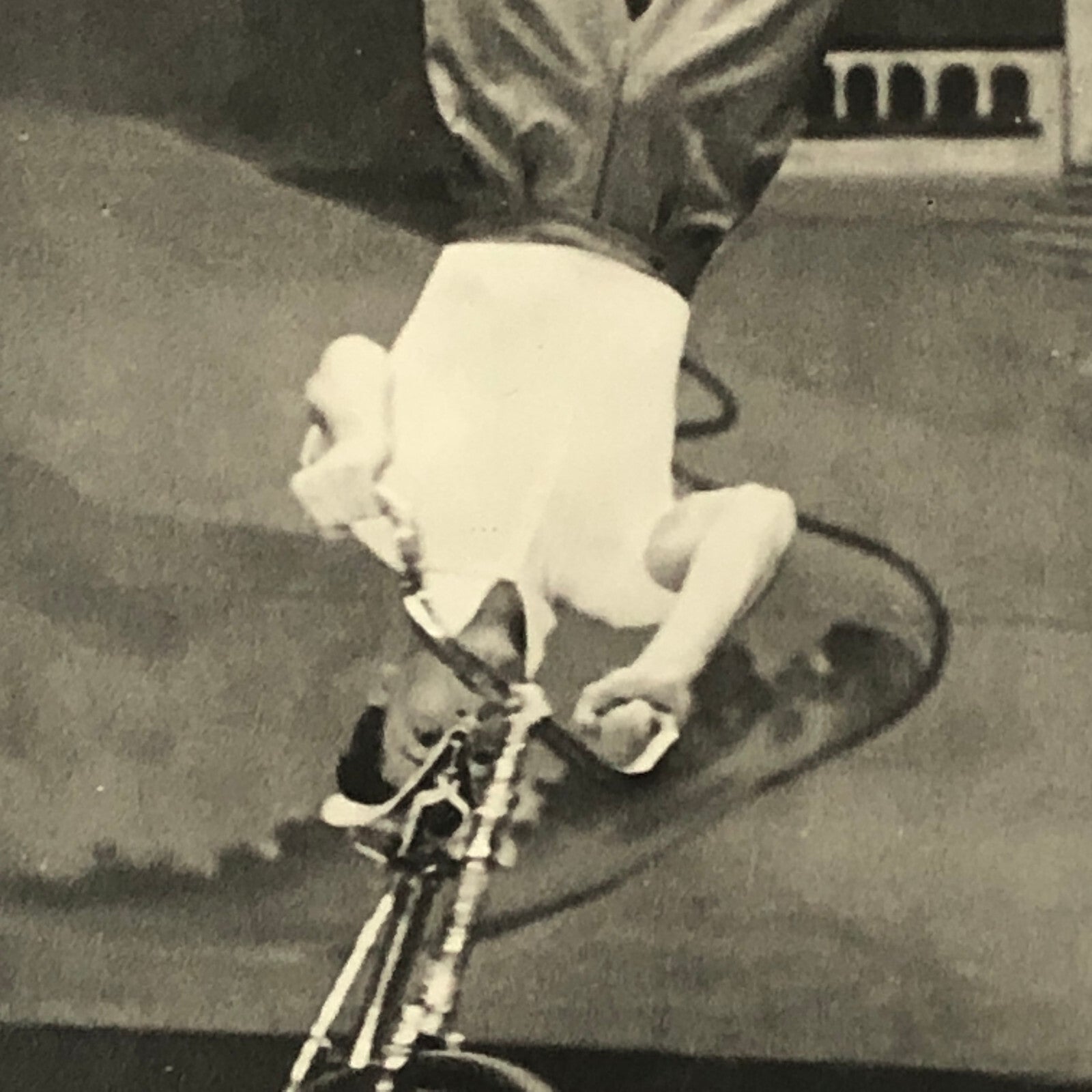 Circus Performer Bicycle Balancing Act Stunt Photo Photograph Print Vintage