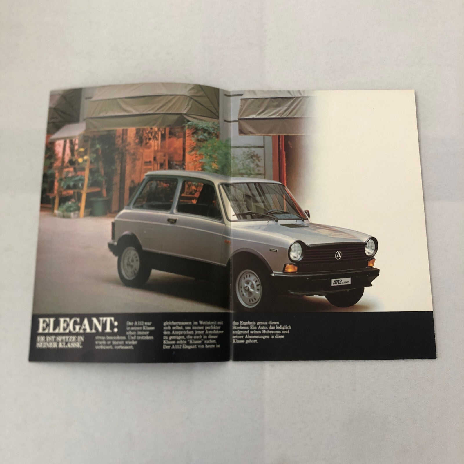 Autobianchi A112 Elegant Abarth Junior XEL Car Sales Brochure Catalog GERMAN