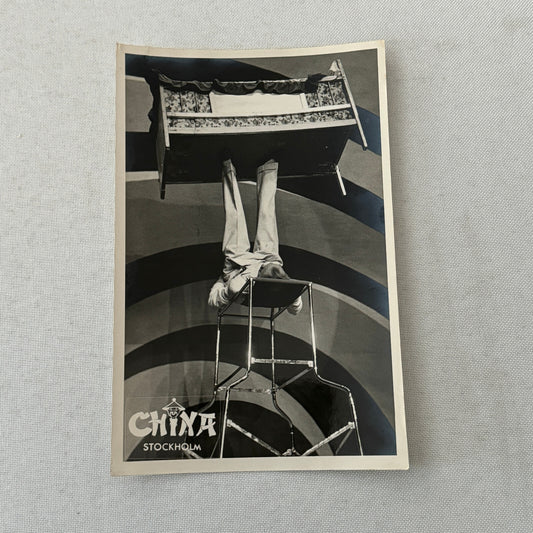 Vintage Circus Photo Juggling Balancing Act Performer Photograph