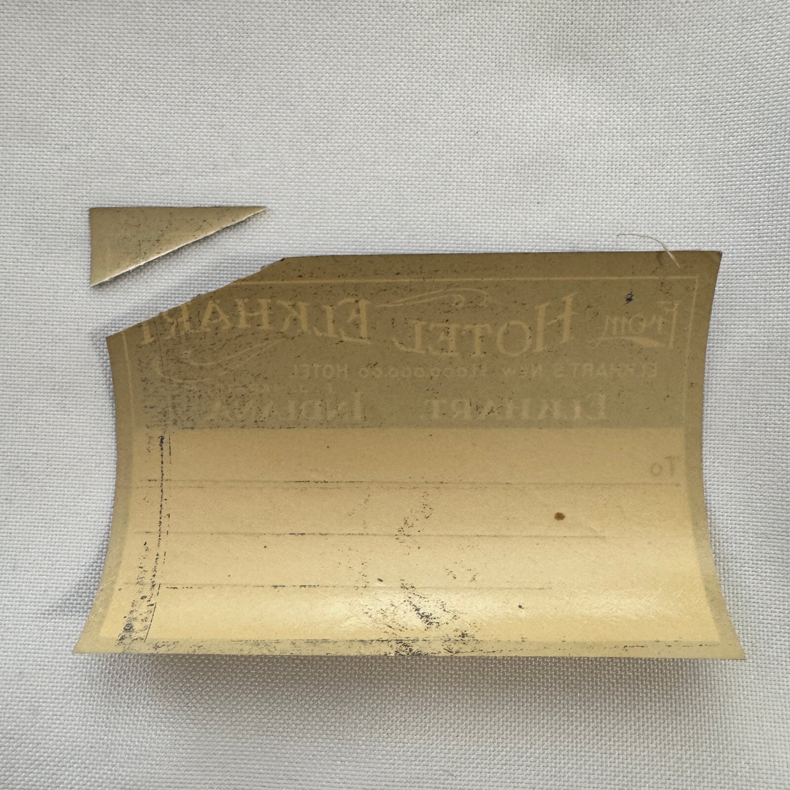 Vintage Travel Luggage Label Hotel Elkhart Indiana