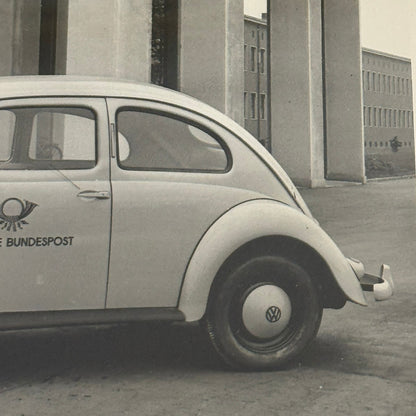 Vintage Volkswagen Beetle Deutsche Bundespost Photo Photograph Post Office