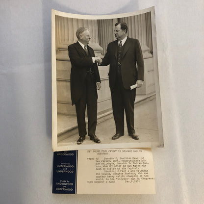 Press Photo Photograph Boxer Senator Warren Barbour 1931 Underwood & Underwood