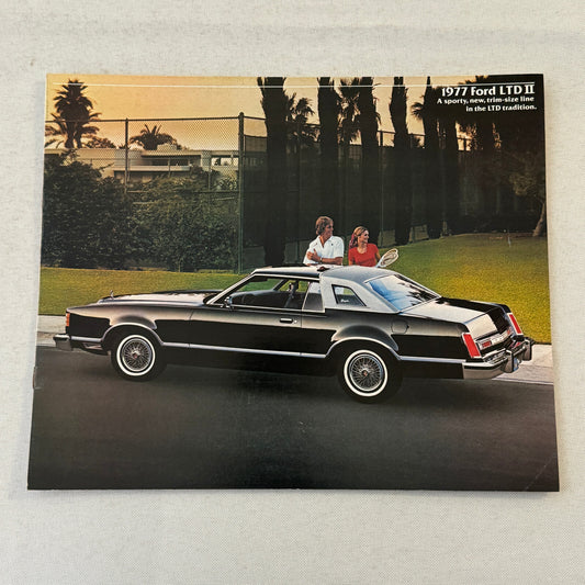 1977 Ford LTD II Car Sales Brochure Catalog Hardtop Sedan Station Wagon