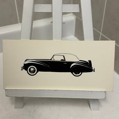 1940 Lincoln Continental Cabriolet Illustration Art Drawing Vintage Miniature