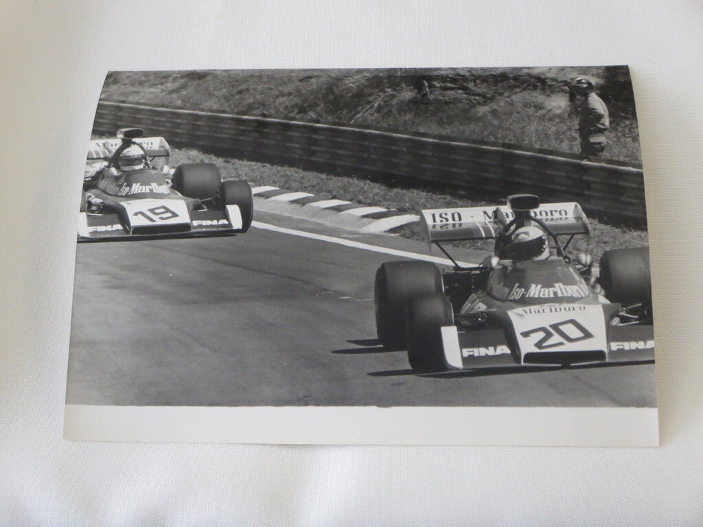 Vintage 1973 Brazilian Grand Prix Racing Driver Photograph Photo Marlboro Ford