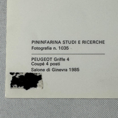 Peugeot Griffe 4 Pininfarina Photo Photograph Print Lot of 3 1985 Concept Car