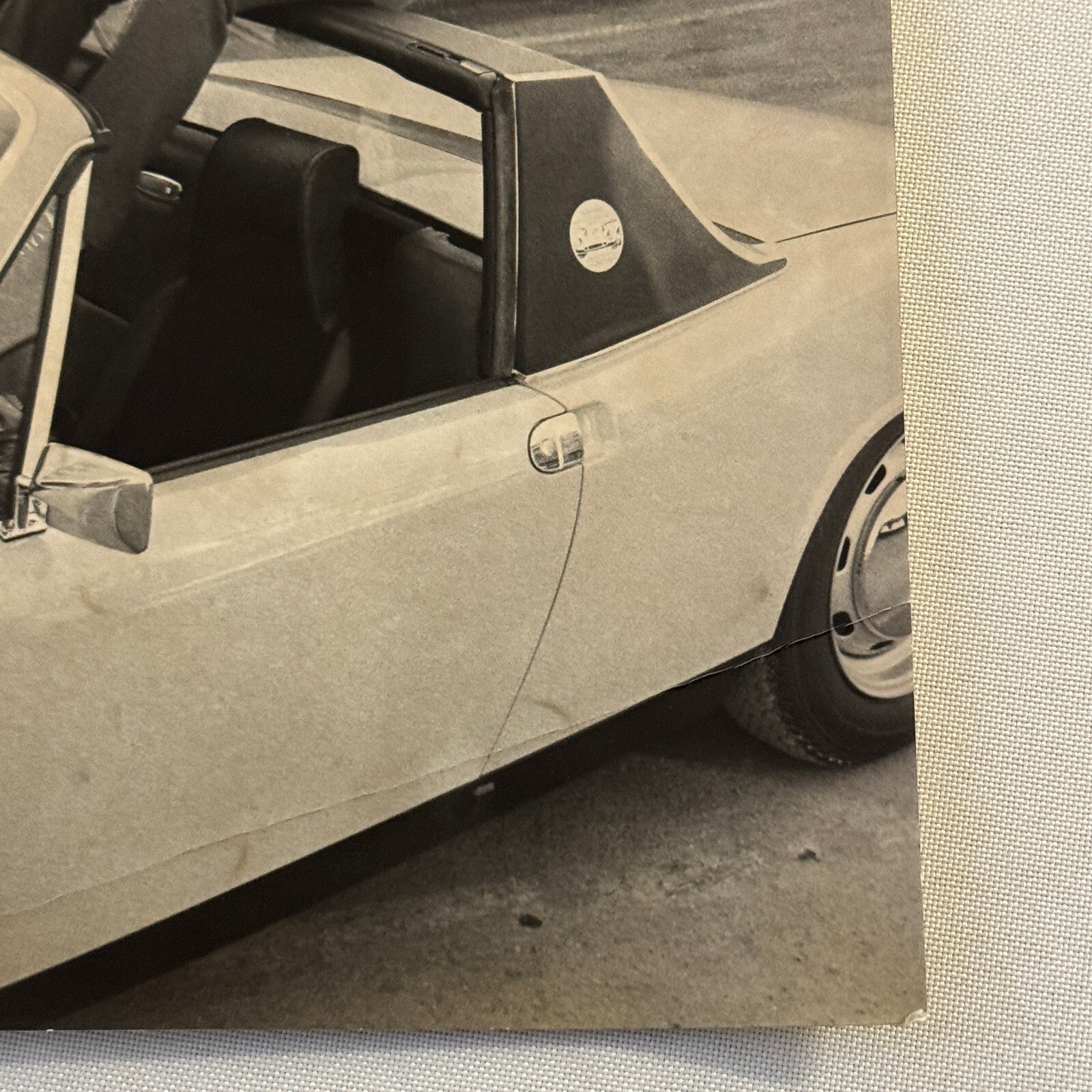 Vintage Photo Photograph Woman with Porsche 914 Car