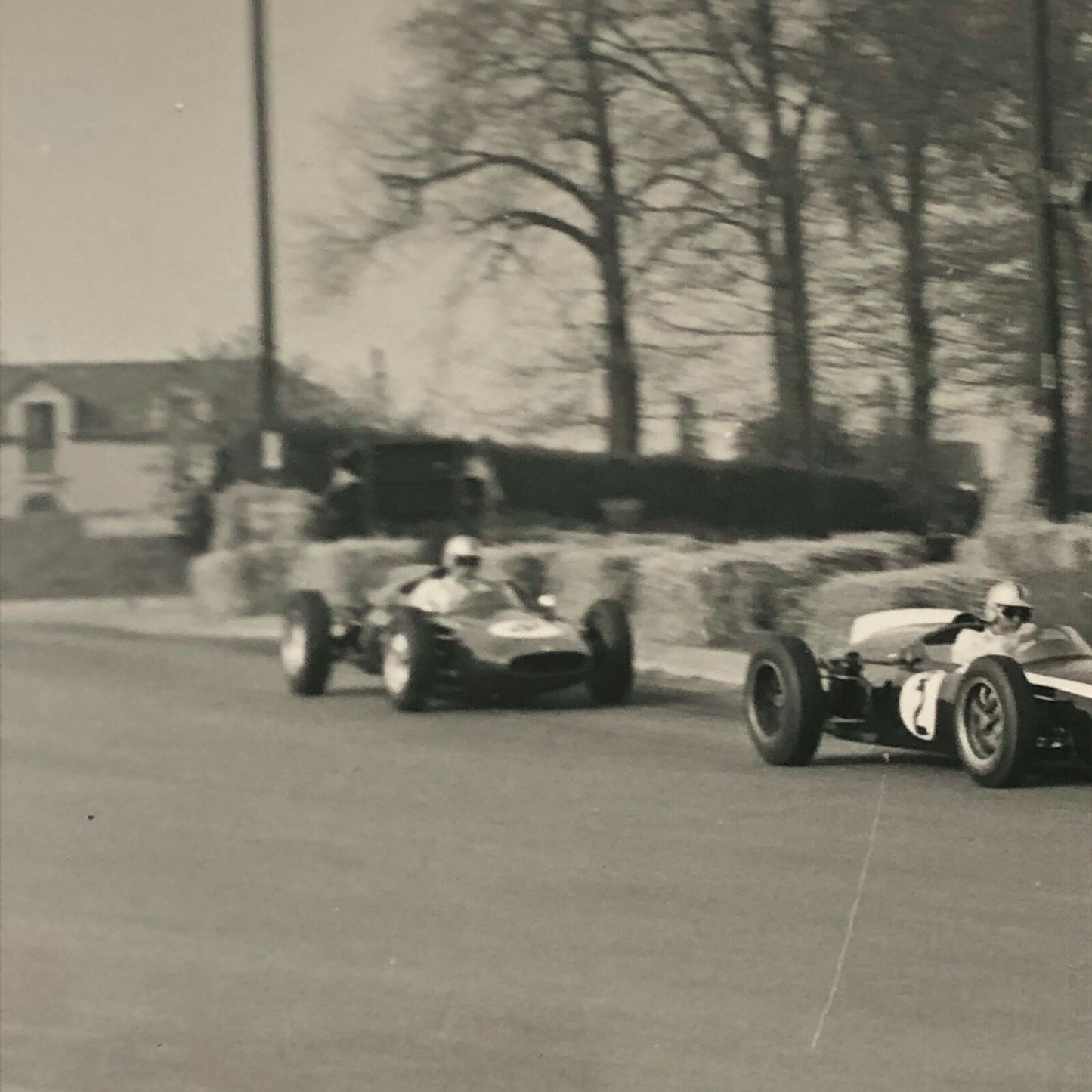 Vintage 1961 Racing Photo Photograph John Surtees Bruce McLaren Jack Brabham 