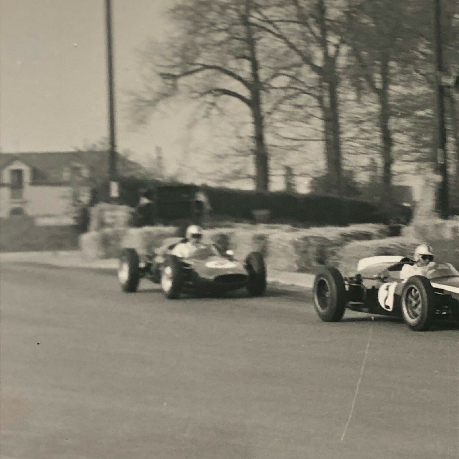 Vintage 1961 Racing Photo Photograph John Surtees Bruce McLaren Jack Brabham 