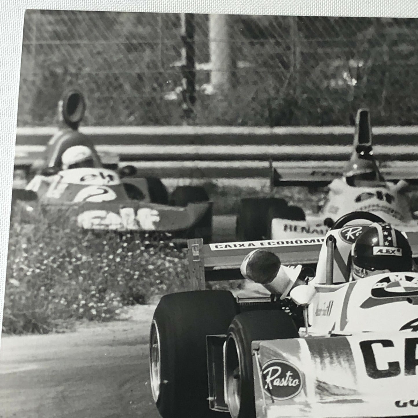 Vintage 1976 Formula 2 F2 Pergusa Grand Prix Racing Photo Photograph Ribeiro + 